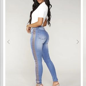 Plus Size Ripped Mid Rise Jeans
